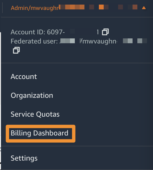 Navigate to the Billing Dashboard